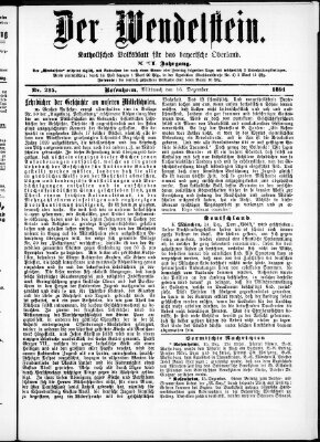 Wendelstein Mittwoch 16. Dezember 1891