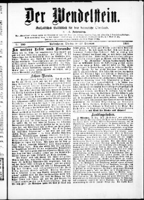 Wendelstein Dienstag 22. Dezember 1891