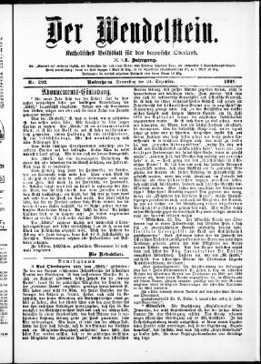 Wendelstein Donnerstag 24. Dezember 1891