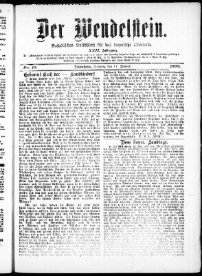 Wendelstein Sonntag 17. Januar 1892