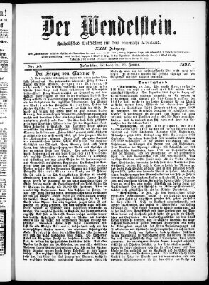 Wendelstein Mittwoch 20. Januar 1892