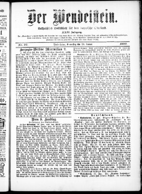 Wendelstein Donnerstag 28. Januar 1892