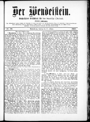 Wendelstein Sonntag 14. Februar 1892