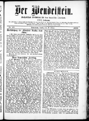 Wendelstein Samstag 20. Februar 1892