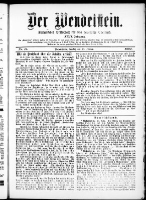 Wendelstein Samstag 27. Februar 1892