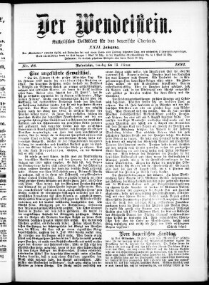 Wendelstein Sonntag 28. Februar 1892