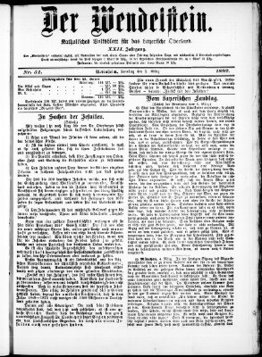 Wendelstein Sonntag 6. März 1892