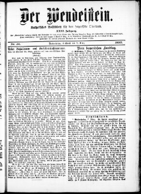 Wendelstein Mittwoch 9. März 1892