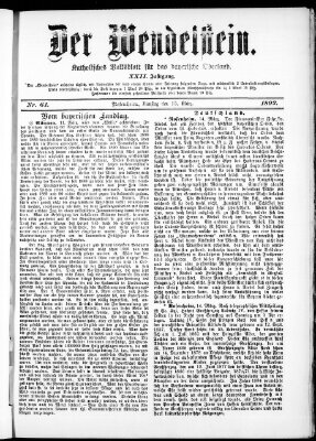 Wendelstein Dienstag 15. März 1892