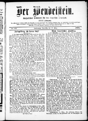 Wendelstein Donnerstag 17. März 1892