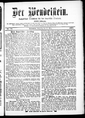 Wendelstein Donnerstag 31. März 1892