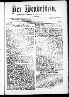 Wendelstein Freitag 1. April 1892