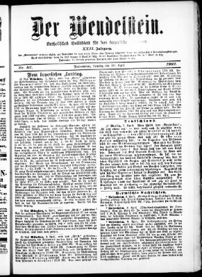 Wendelstein Sonntag 10. April 1892