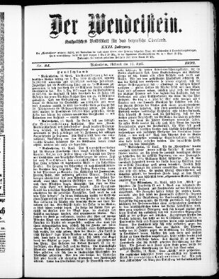 Wendelstein Mittwoch 13. April 1892