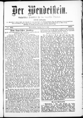 Wendelstein Sonntag 8. Mai 1892