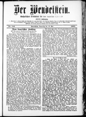 Wendelstein Donnerstag 19. Mai 1892