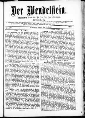 Wendelstein Sonntag 12. Juni 1892