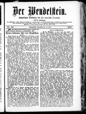 Wendelstein Donnerstag 16. Juni 1892