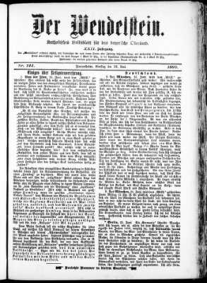 Wendelstein Dienstag 28. Juni 1892