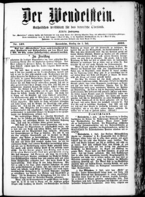 Wendelstein Dienstag 5. Juli 1892