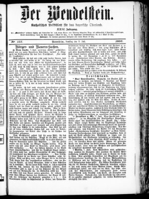 Wendelstein Samstag 9. Juli 1892