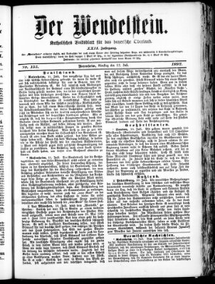 Wendelstein Dienstag 12. Juli 1892