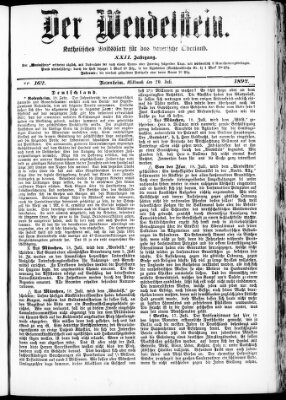 Wendelstein Mittwoch 20. Juli 1892