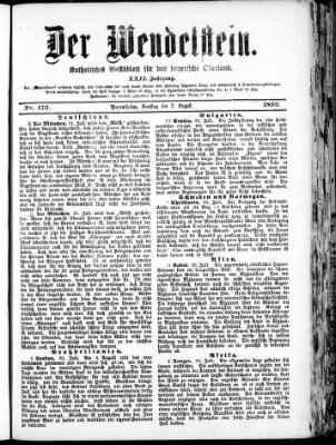 Wendelstein Dienstag 2. August 1892