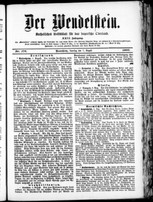 Wendelstein Sonntag 7. August 1892