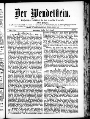 Wendelstein Dienstag 2. August 1892