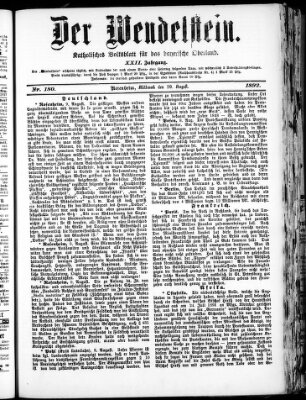 Wendelstein Mittwoch 10. August 1892