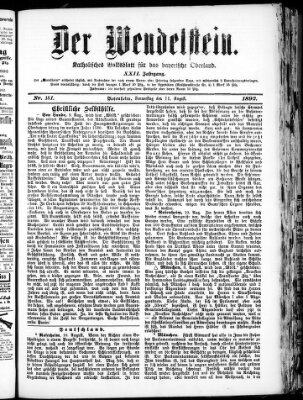 Wendelstein Donnerstag 11. August 1892