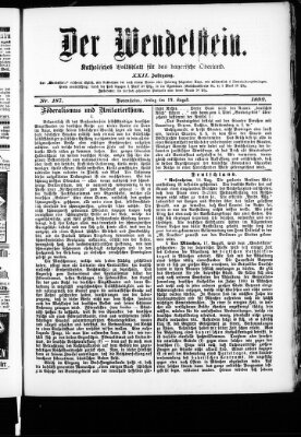 Wendelstein Freitag 19. August 1892