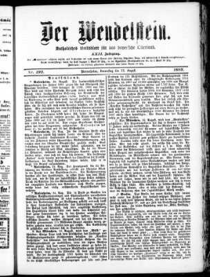 Wendelstein Donnerstag 25. August 1892