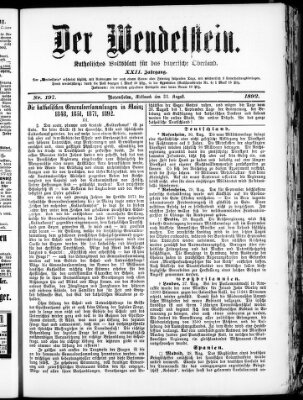 Wendelstein Mittwoch 31. August 1892