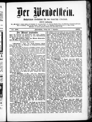 Wendelstein Freitag 2. September 1892