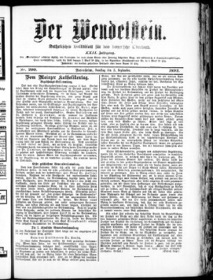 Wendelstein Samstag 3. September 1892