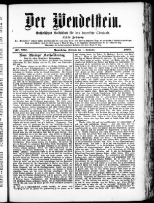 Wendelstein Mittwoch 7. September 1892