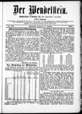 Wendelstein Sonntag 25. September 1892