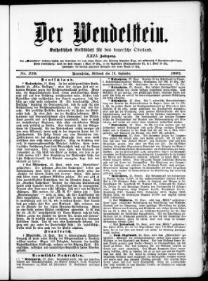 Wendelstein Mittwoch 28. September 1892