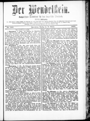 Wendelstein Dienstag 18. Oktober 1892