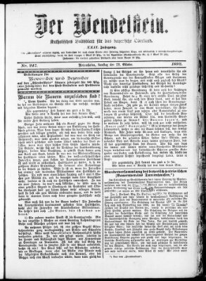 Wendelstein Samstag 29. Oktober 1892