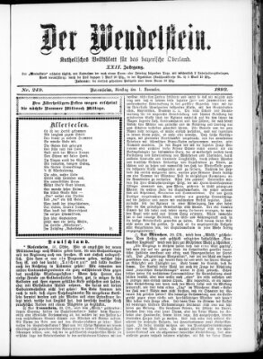 Wendelstein Dienstag 1. November 1892