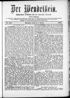 Wendelstein Sonntag 6. November 1892