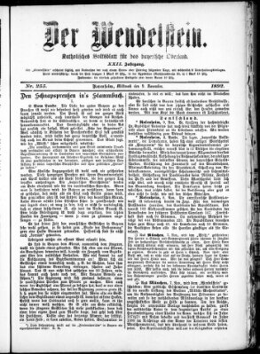 Wendelstein Mittwoch 9. November 1892