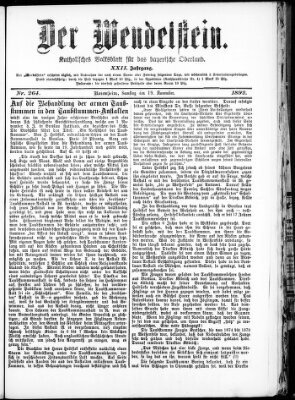 Wendelstein Samstag 19. November 1892