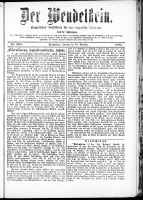 Wendelstein Sonntag 20. November 1892