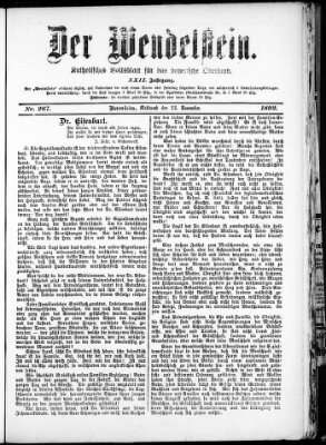 Wendelstein Mittwoch 23. November 1892