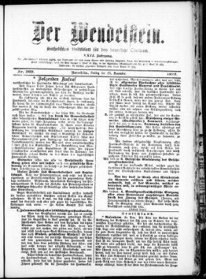 Wendelstein Freitag 25. November 1892