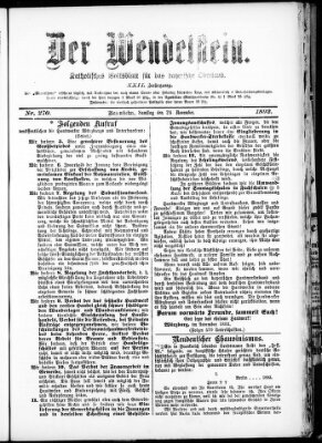 Wendelstein Samstag 26. November 1892